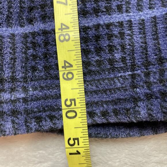 Tommy Bahama Plush Robe Mens L/XL Blue Plaid Fleece Belted Embroidered Logo Long - Picture 10 of 10
